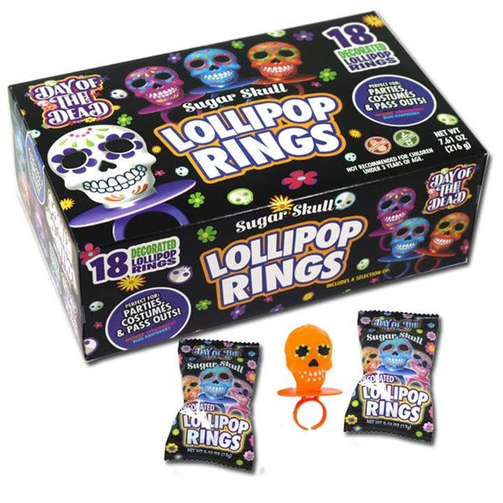 I Got Your Candy - Wholesale Lollipop - Sugar Skull Ring Pops Box .42oz - 6ct
