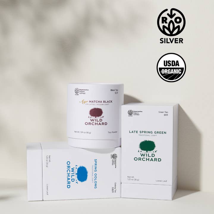 Chá Verde Final da Primavera — Folha Solta — Regenerativo Orgânico por atacado de Wild Orchard Tea Company