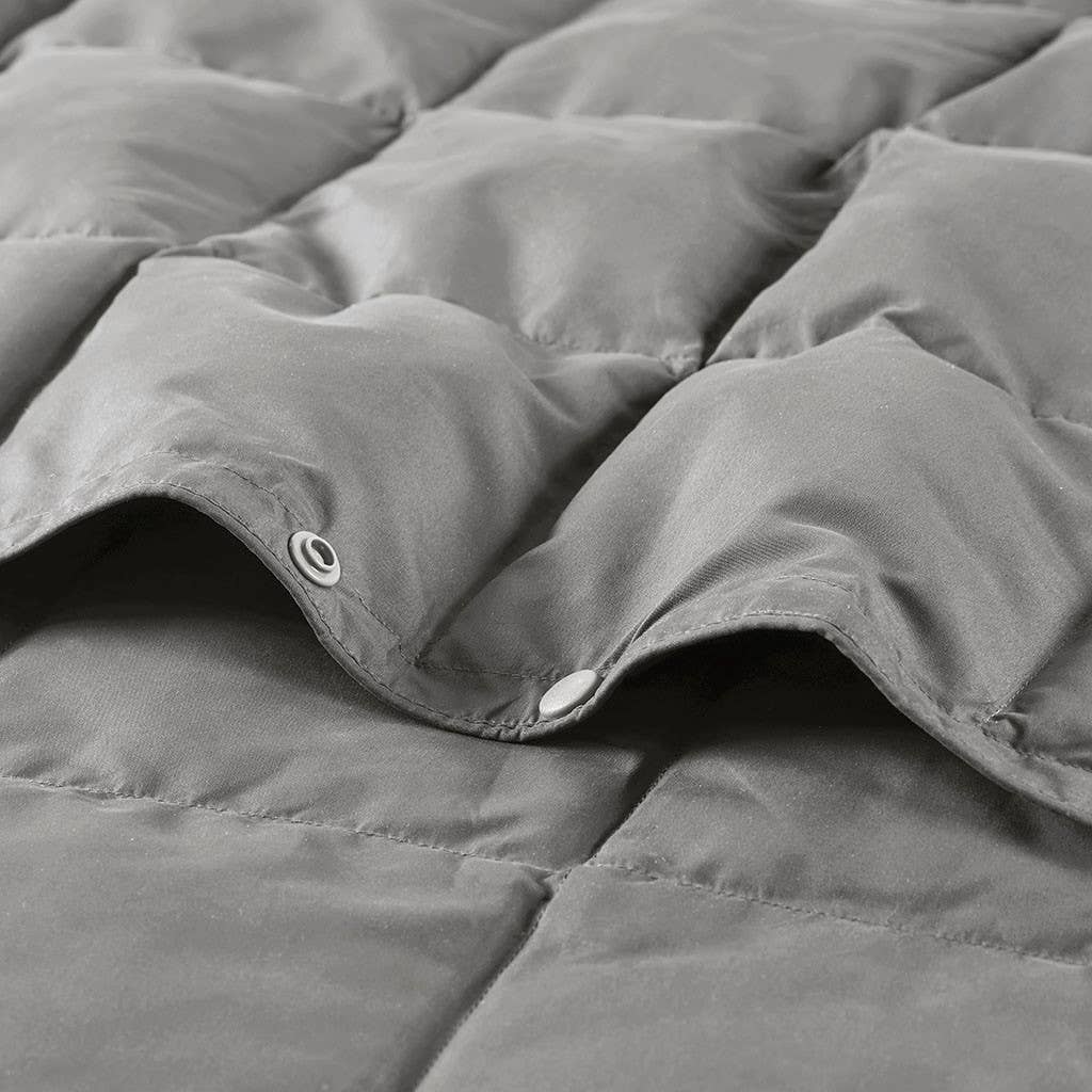 Olliix - Vente Plaids - Couverture portable de camping en duvet et plumes d'oie, gris7