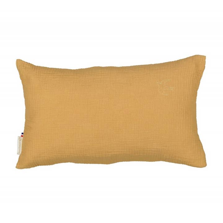Swallow Embroidered Cushion 30 x 50, Caramel for wholesale by CHOUCHOUETTE