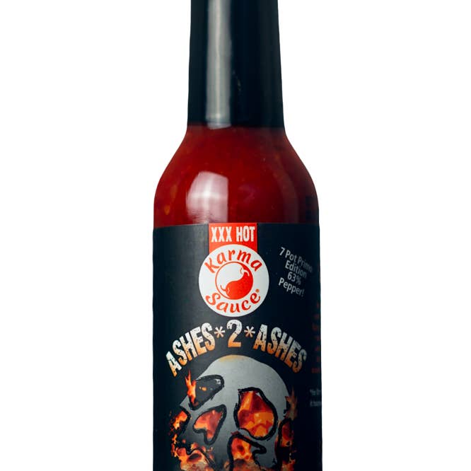Karma Sauce - Wholesale Hot Sauce - Ashes-2-Ashes Hot Sauce sold in increments of 60