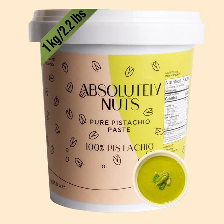 Pistachio Paste 100% Unroasted Green Pistachios for wholesale by Absolutely Nuts