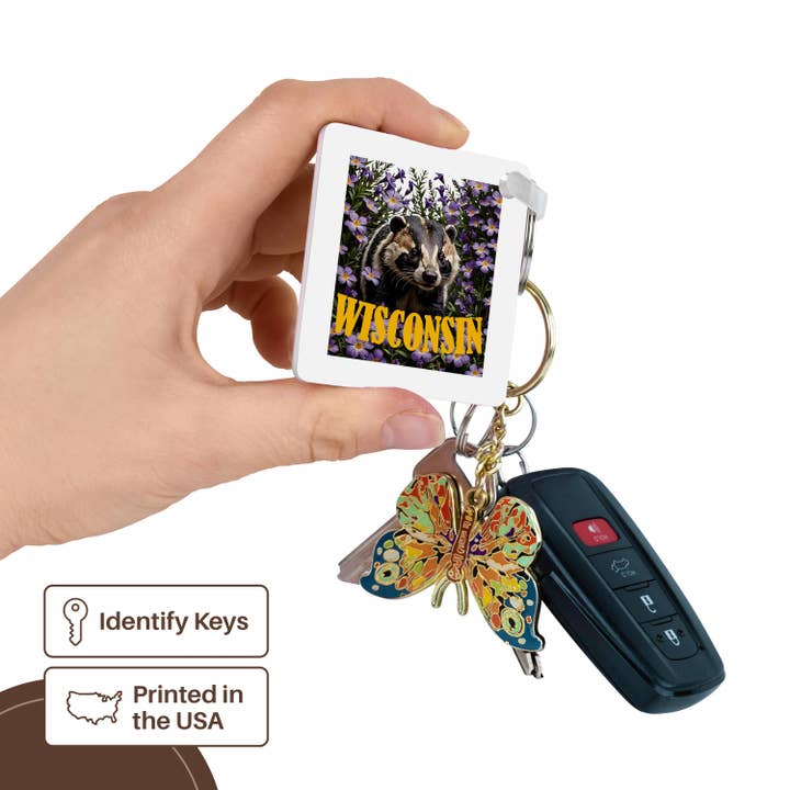 3dRose - Wholesale Keychain - Unisex - 3dRose, For The Love Of Wisconsin, Key Chain2