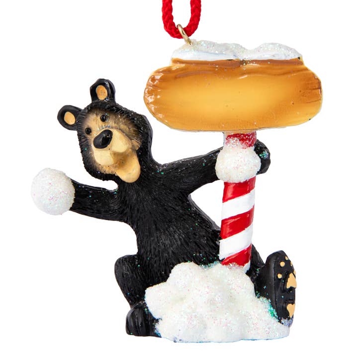 Dodge M. Snowball Bear Ornament for wholesale by Mother Moose Gifts