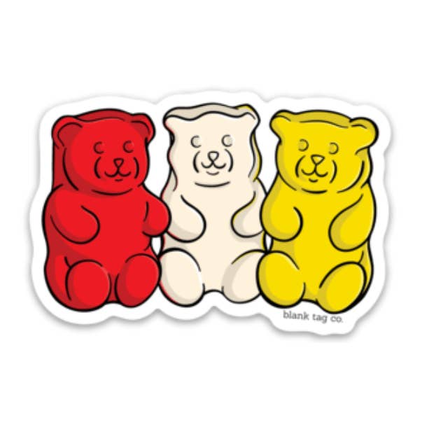 Blank Tag Co.® Gummy Bears Waterproof Sticker for wholesale by Blank Tag Co. Stickers - Waterproof Stickers
