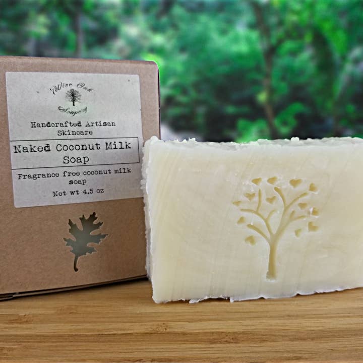 Coconut Milk Natural Bath and Body Soap for wholesale by Wise Oak Soapery
