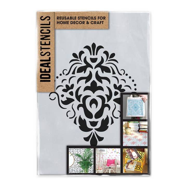 Damast-Motiv-Schablone 3 für den Großhandel von Ideal Stencils