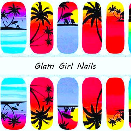 Ferie i Paradise Nail Wraps for engroshandel hos Glam Girl Nails