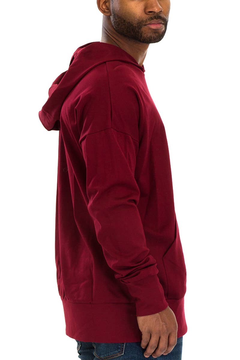 WEIV - Wholesale Hoodie - Men's - Essential Basic Pullover Hoodie - Burgundy2