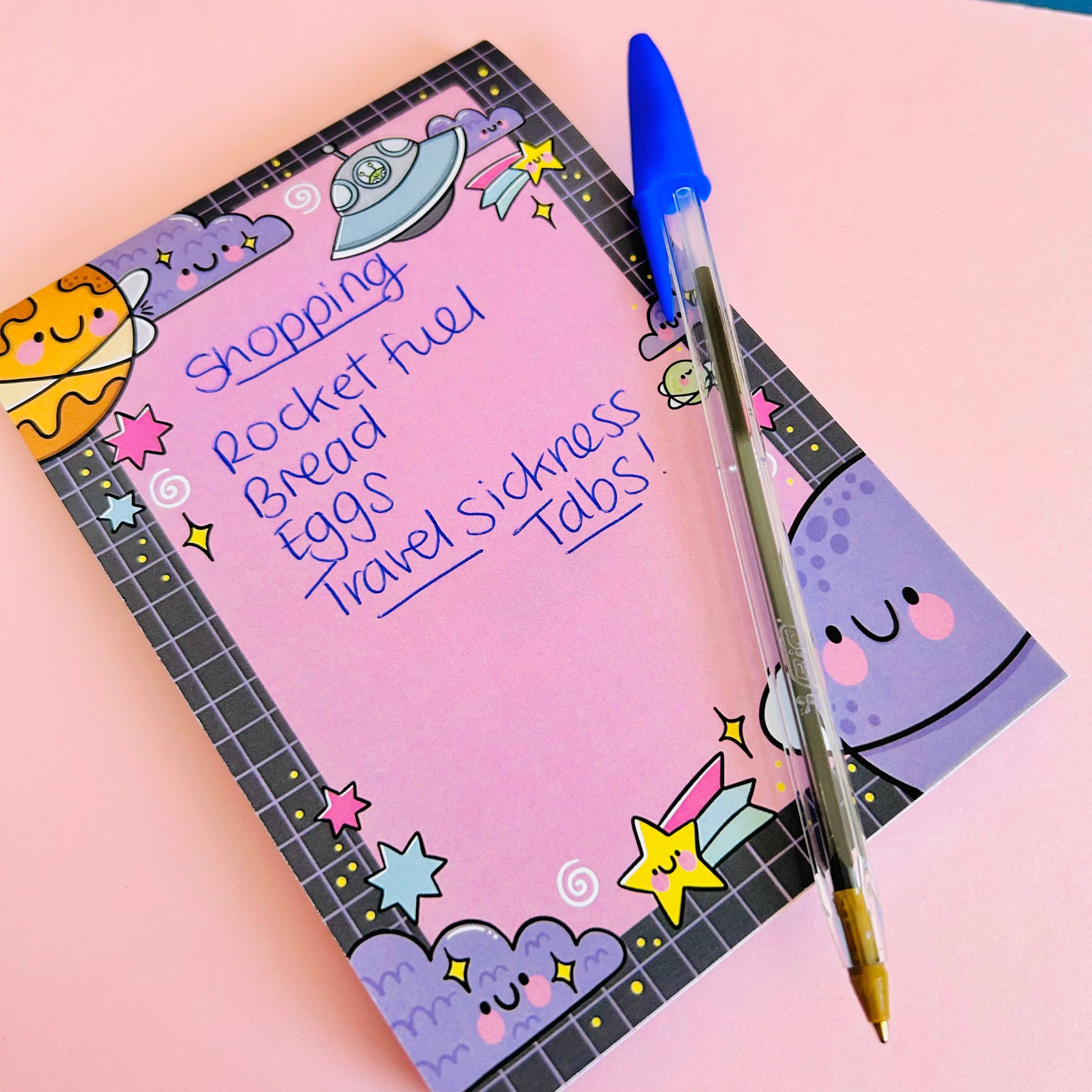 Kellylou – wholesale Notepad – Space Cuties - A6 Notepad3