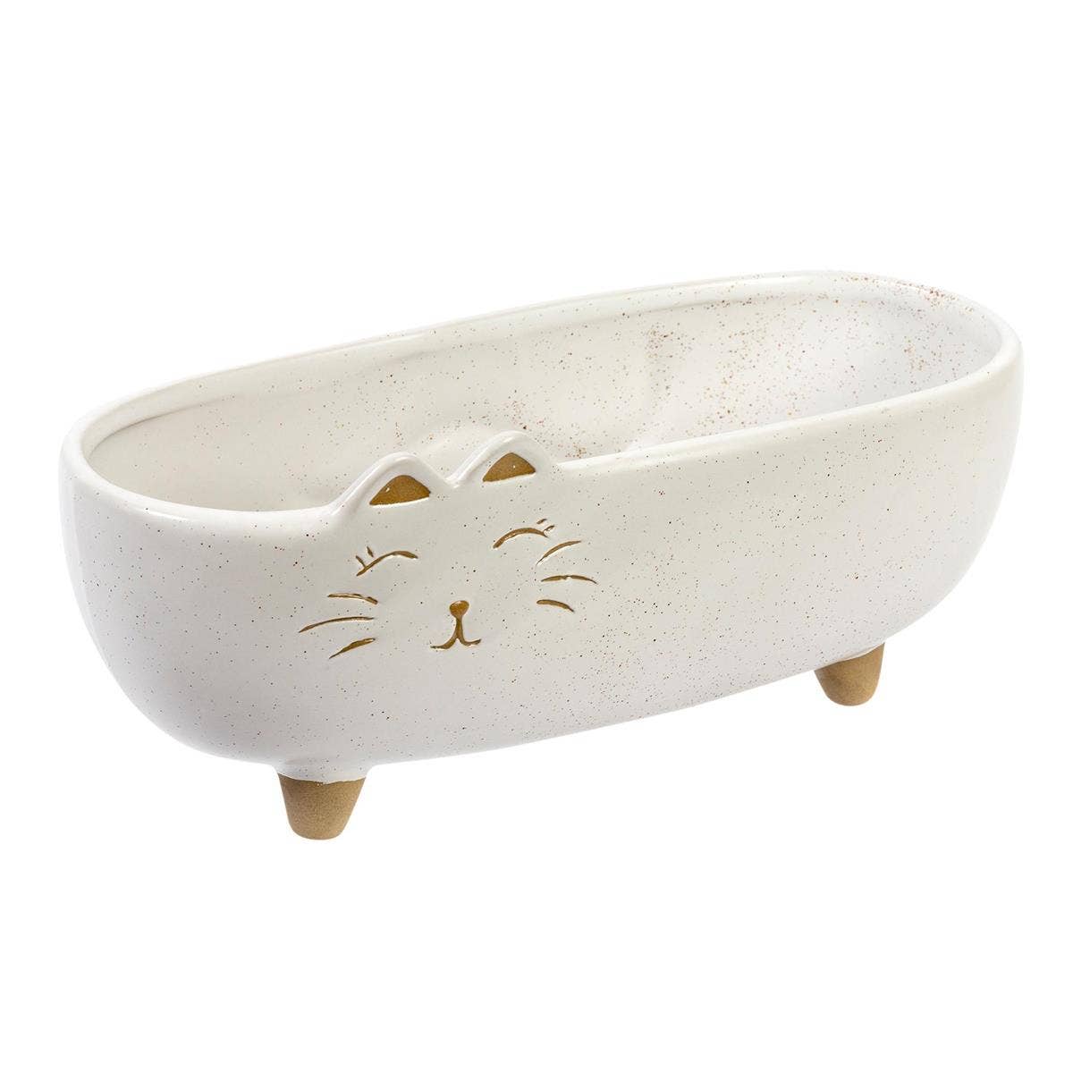 Truu Design - Wholesale Plant Pot - Truu Design Long Kitty Ceramic Planter, 8.2"x3.4"x3.5"1