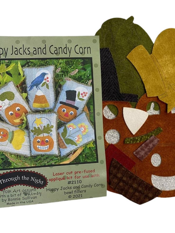 KA2110 Happy Jacks and Candy Corn Applique Pieces for wholesale by All Through The Night