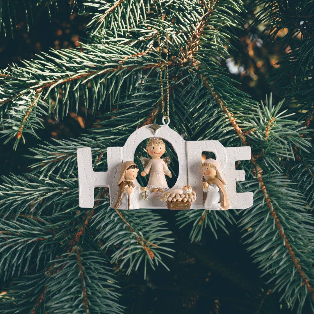 Magnolia - Wholesale Ornament - Ornament White Nativity Holy Family 2H1