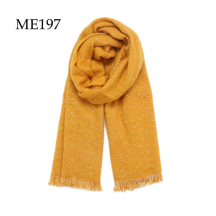 Adorro – wholesale Scarf – Women's – Soft Chunky Knit Metallic Shimmer Solid Scarf (14 colors) 4