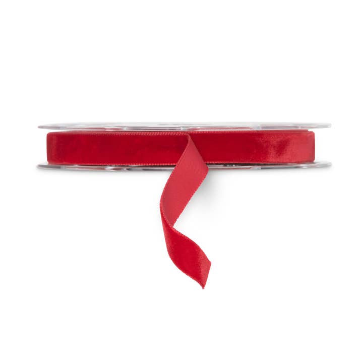 Promo Swiss Velvet Scarlet Ribbon, .625W for wholesale by Park Hill Collection