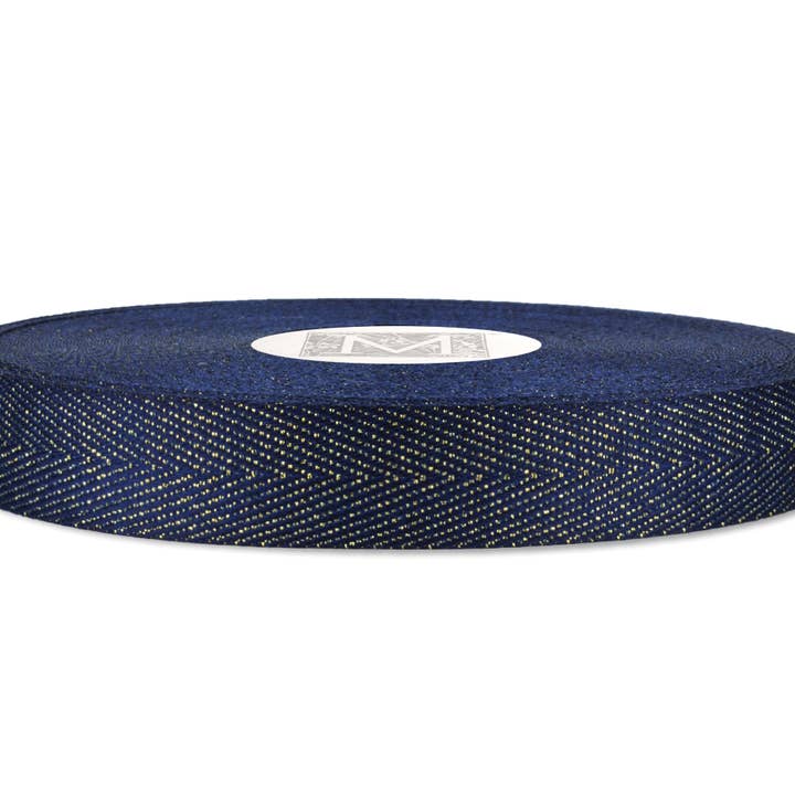 Sparkling Herringbone - Blue/Gold Sparkle for wholesale by MIDORI Inc.