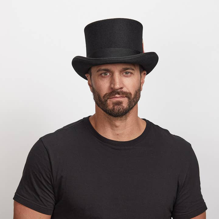 American Hat Makers – Engroshandel Bowler hat - Unisex – Letvægts uld tophat - Stil Majestic