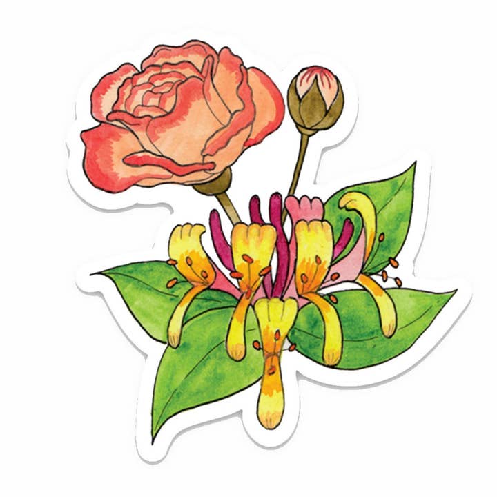 Roze en honing sukkel vinyl sticker voor wholesale door Jodi Lynn's Emporium of Doodles