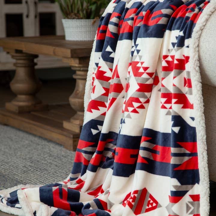 Tribal Plush Aztec Throw for wholesale by Linen Mart
