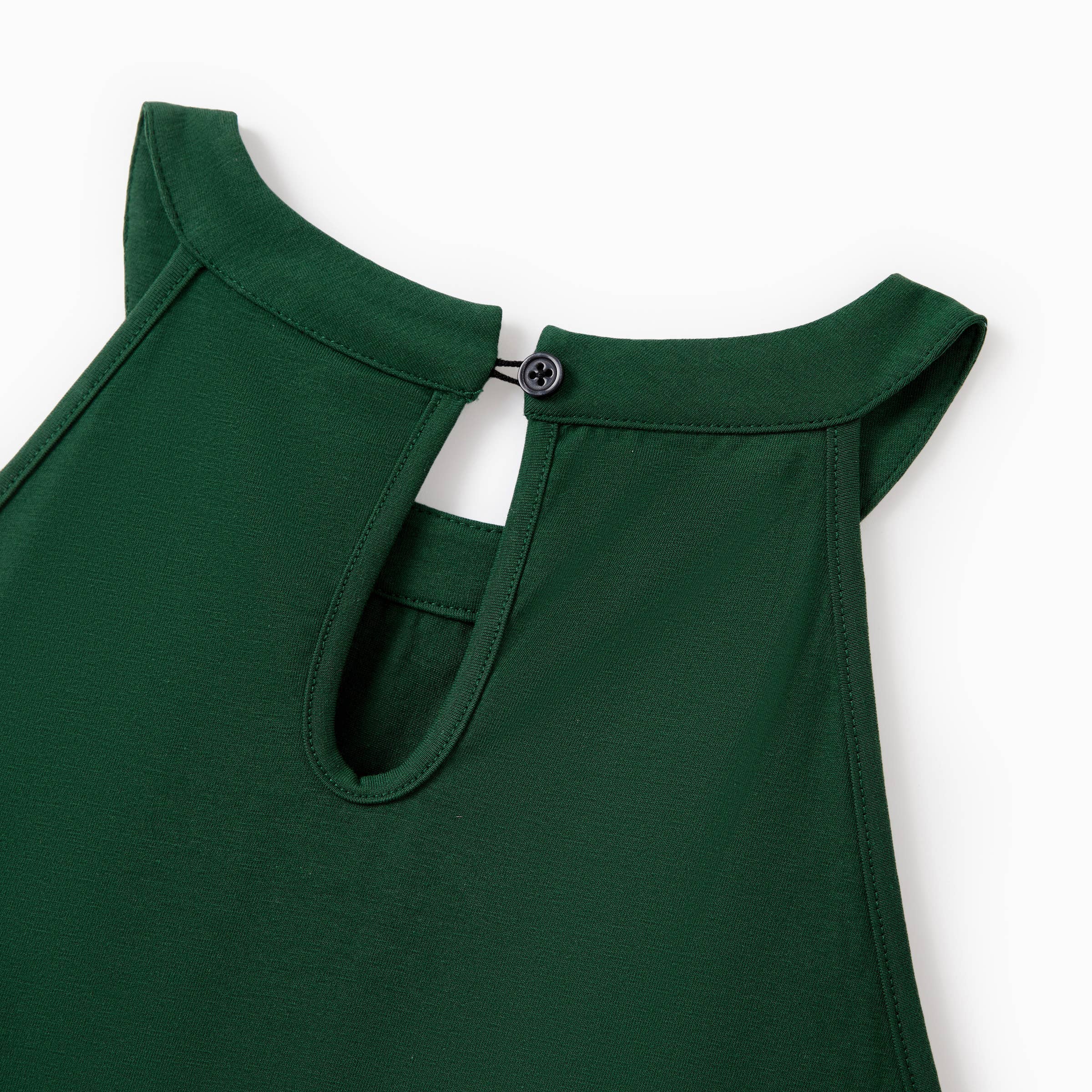 Verde Oscuro Conjunto de Ropa de Vacaciones Hawaianas Verde Tropical a Juego para la Familia de venta al por mayor en Faire14