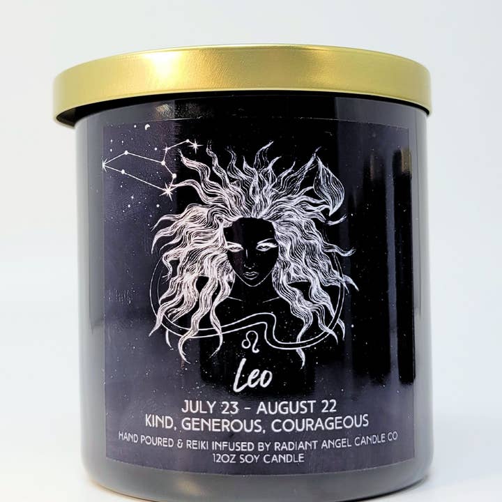 Radiant Angel Candle Co - Vendita all'ingrosso Candela in vasetto - Leone, candela Leo, dea Leone