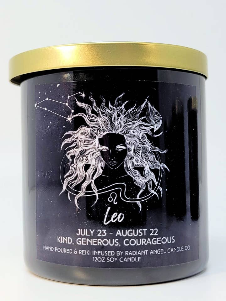 Leone, candela Leo, dea Leone per la vendita all'ingrosso da parte di Radiant Angel Candle Co