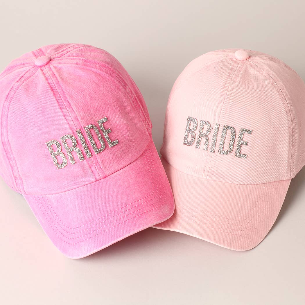 Fashion City - Wholesale Baseball Cap - Women's - Bride Glitter Letter Patch Baseball Cap11