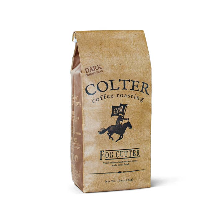Fogcutter 12oz Dark Roast Ground Coffee for wholesale by Colter Coffee Roasting