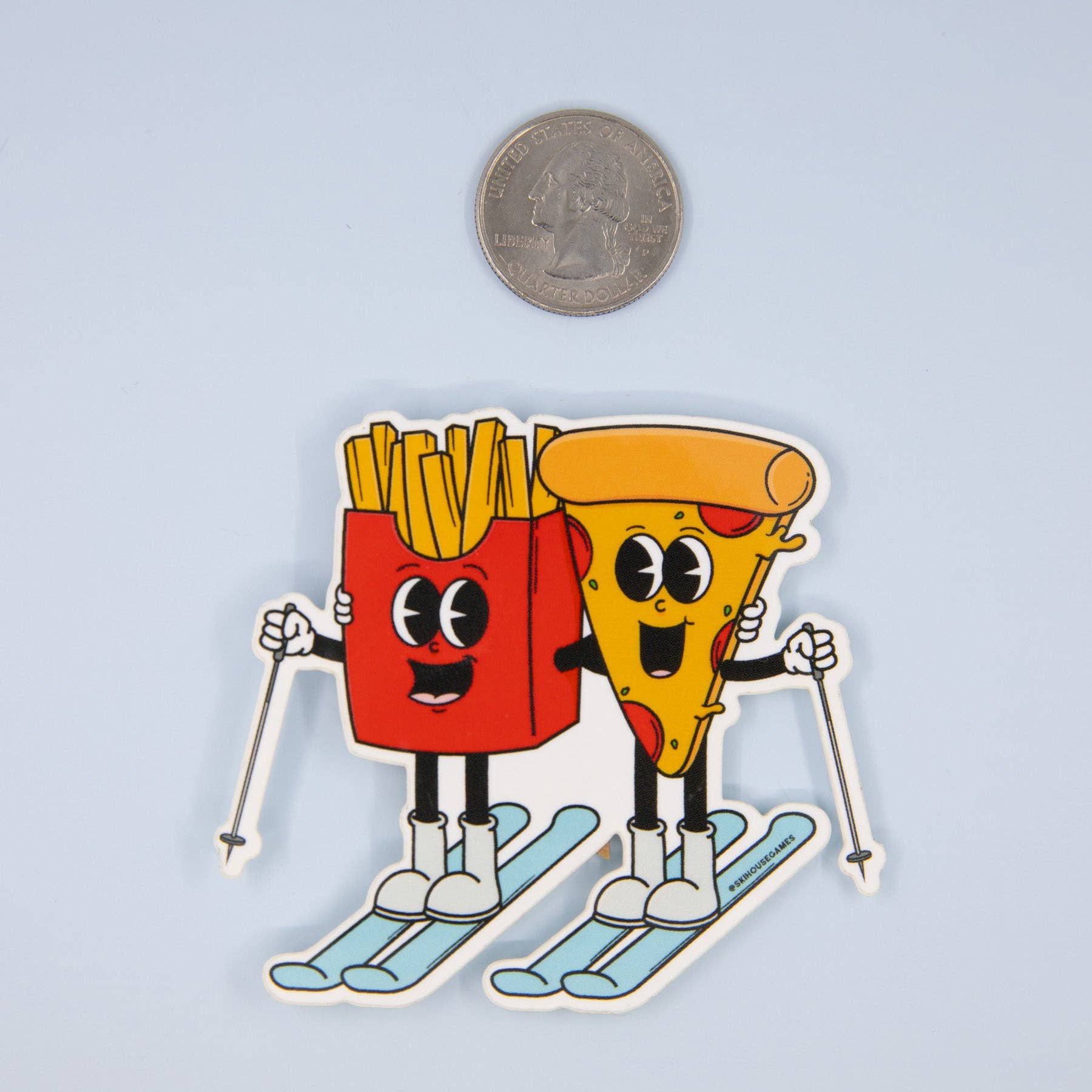 Ski House Games - Wholesale Sticker - Pizza + French Fry Ski Sticker3