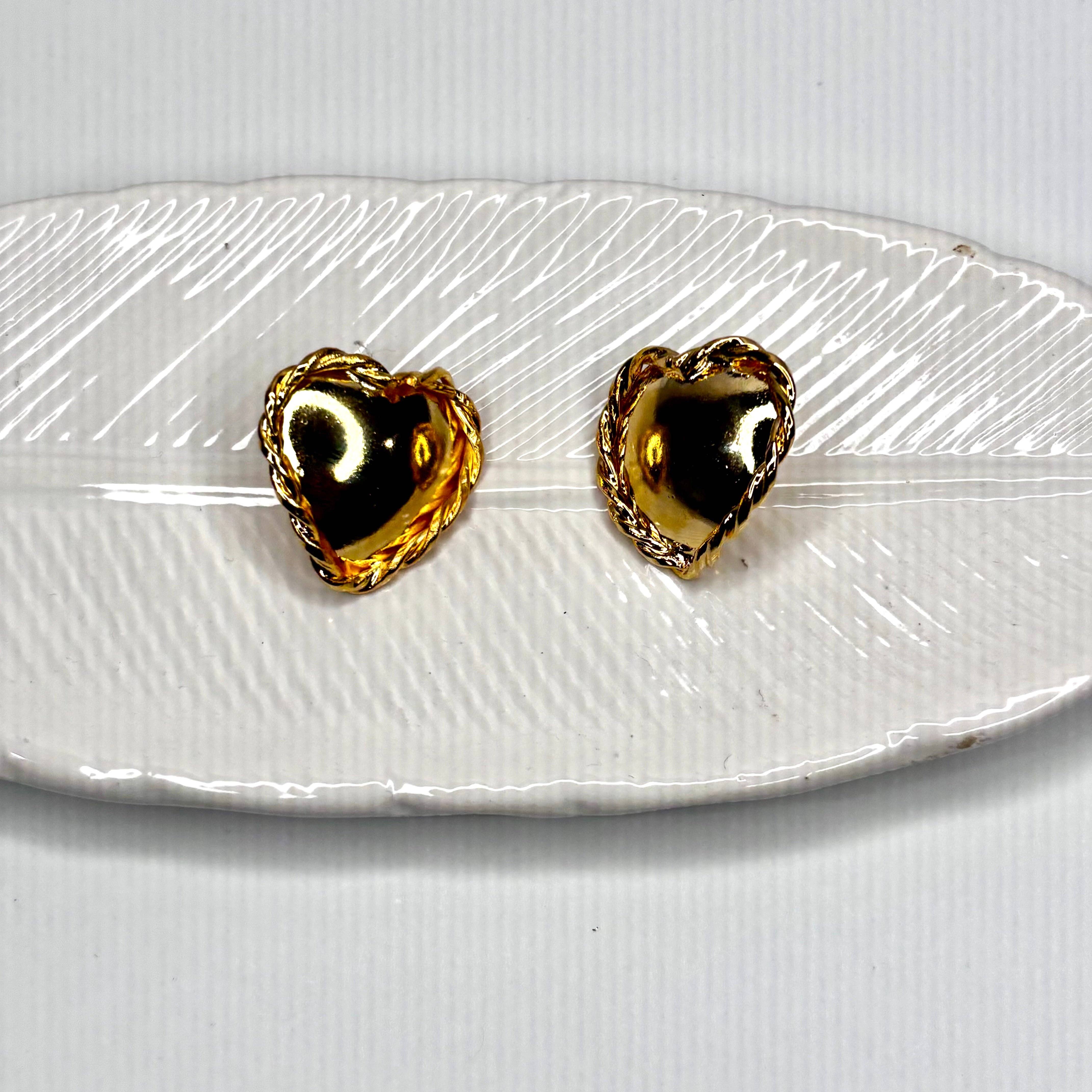 Gold Heart Shape Earrings | Elegant & Stylish Jewelry for Every Occasion for wholesale on Faire