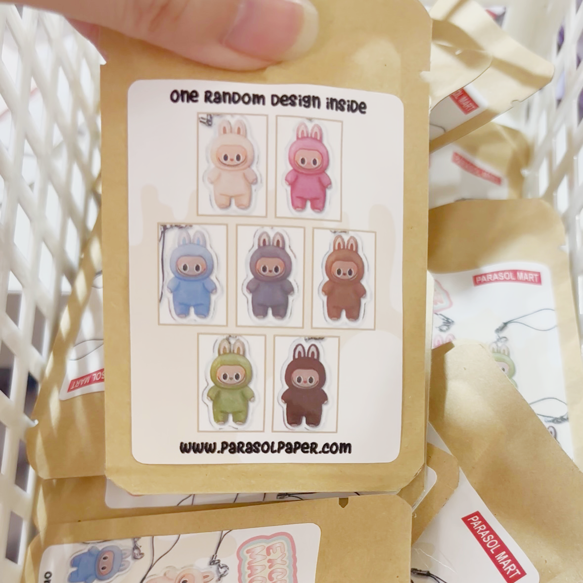 Parasol Paper - Wholesale Keychain - Women's - Labubu Exciting Macaron Series Mini Acrylic Charms1