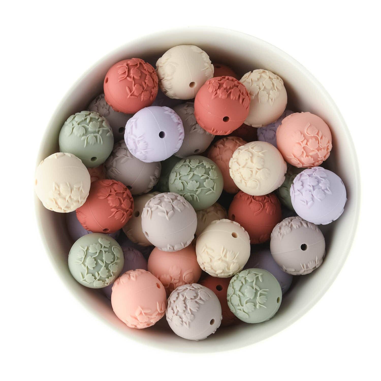 Cara & Co Silicone Craft Supply - Venta al por mayor Cuentas - Cuentas redondas de silicona con relieve23