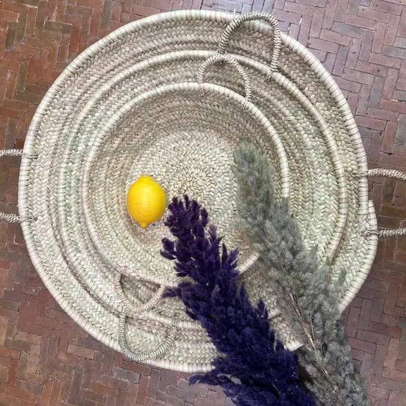 Melecraft - Wholesale Decorative Tray - Palm Leaf Trays - Moroccan Handmade Wicker Basket1