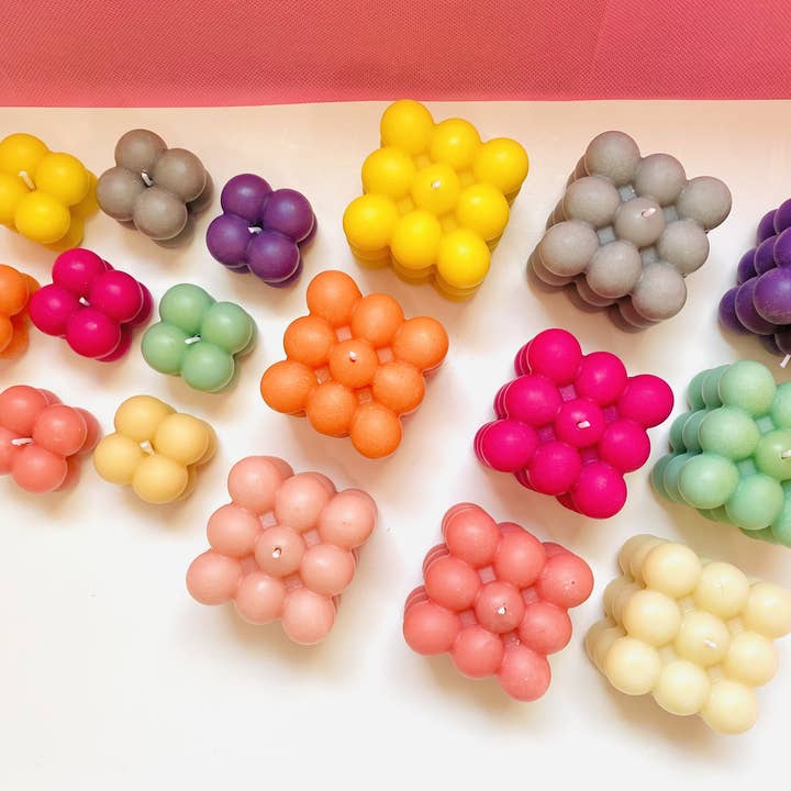 Maple + Love - Wholesale Novelty Candle - Colourful Bubble Beeswax Candle2
