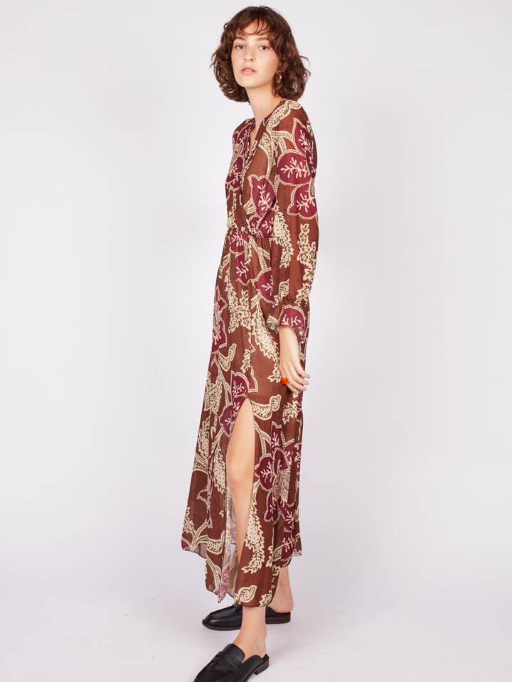 Vestido largo estampado para venta al por mayor de Dioxide