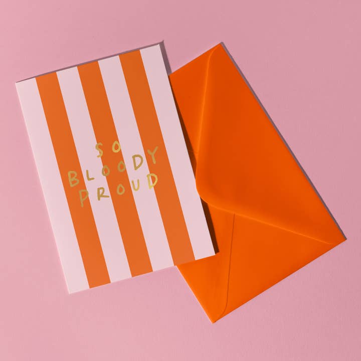 Tarjeta de aluminio A6 So Bloody Proud para venta al por mayor de Maddison Ball Creative