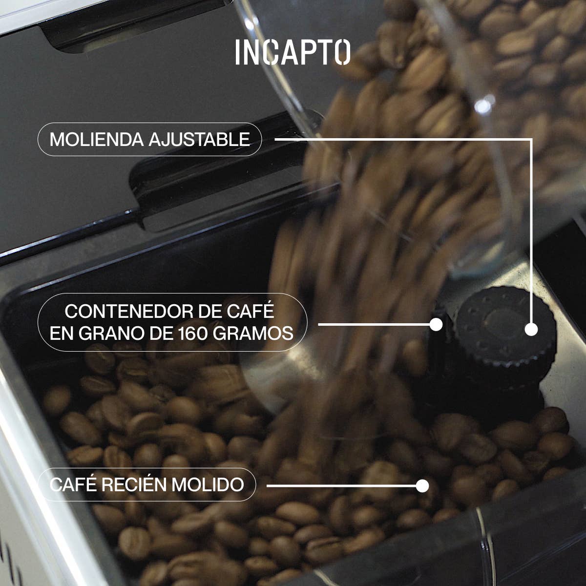 INCAPTO COFFEE - Wholesale Espresso Maker - Superautomatic Coffee Maker with Milk Vaporizer4