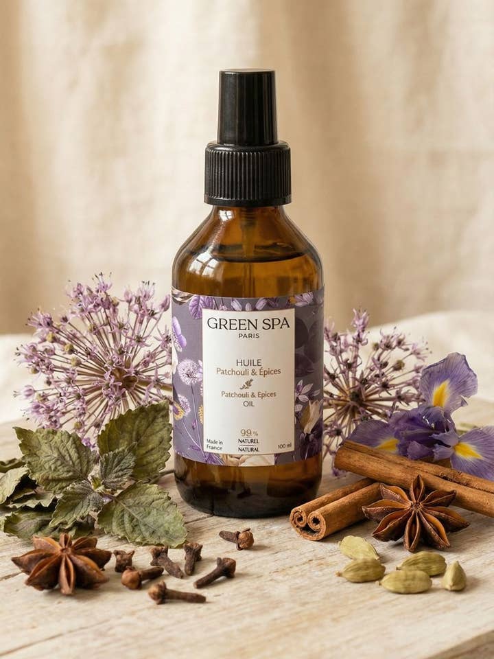Huile Patchouli & Epices pour la vente par Green Spa