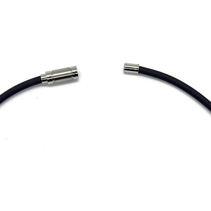 Alter Ego Designs - Wholesale Beaded/Pearl Necklace - AUTHENTICITY: Fuchsia Beaded Necklace on Black Cord Magnetic2