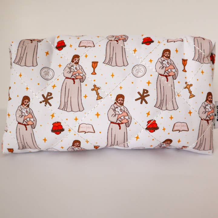 Jesus der gute Hirte gesteppte Tasche für den Großhandel von Peony&June Illustration