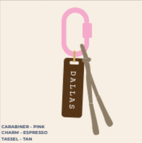 Freshwater Curated Goods - Vendita all'ingrosso Portachiavi - Unisex - Portachiavi personalizzato Your City con charm per borsa13