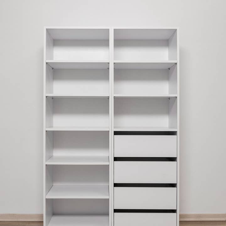 CODU – Engroshandel Skab – Genève Indbygget Garderobe - 4 Skuffer 3 Hyldemodul - Klassisk