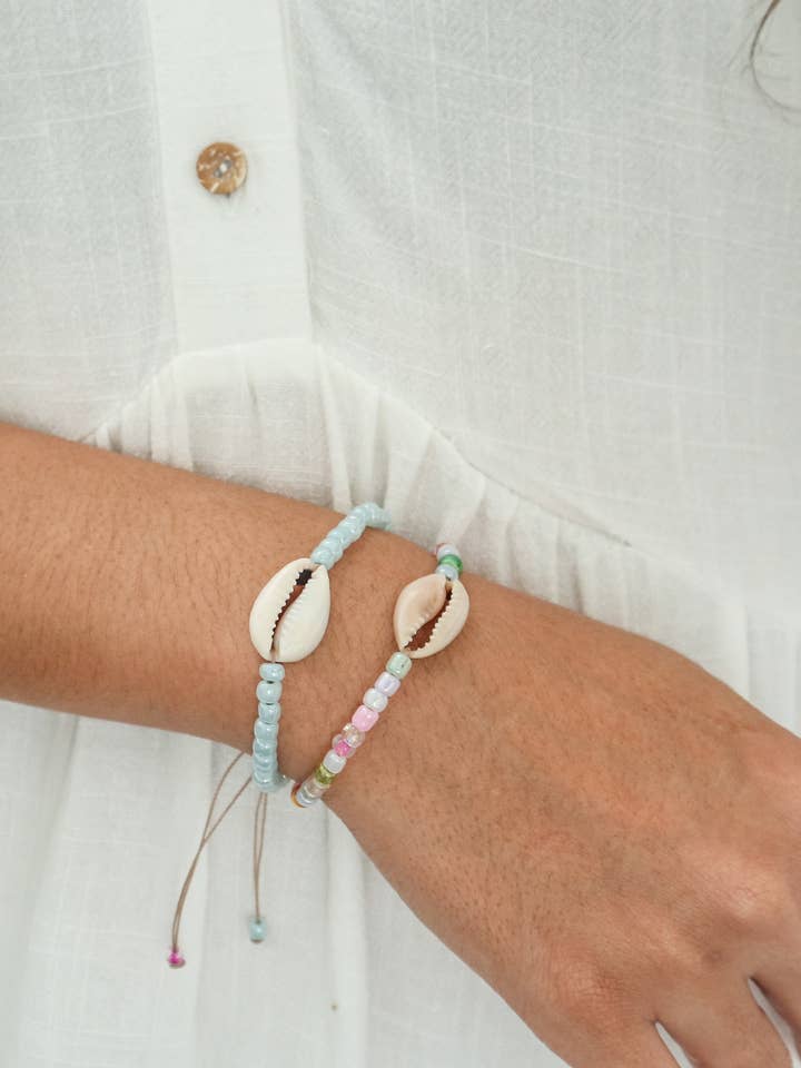 Klayar Shell Beaded Bracelet for wholesale by Bali Soul