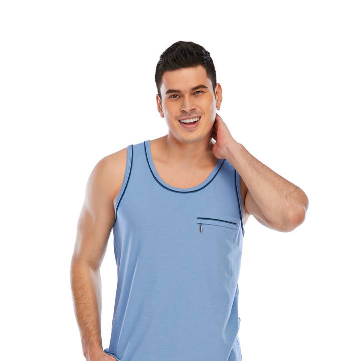 Camiseta sin mangas con bolsillo en el pecho para venta al por mayor de guodil