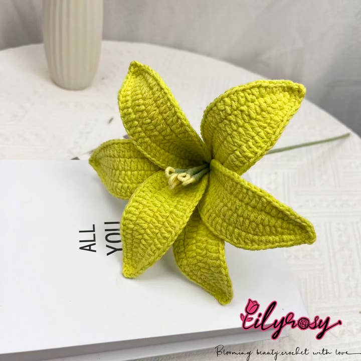 Lilyrosy(Duty free) - Wholesale Artificial Flowers - Lilyrosy Crochet Lily Flower, Handmade Gifts5