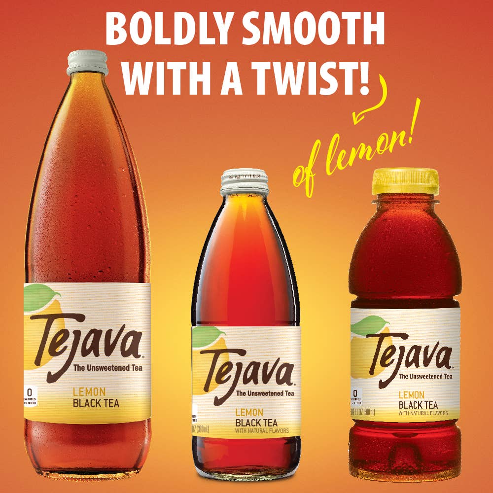 Crystal Geyser Water Company - Wholesale Iced Tea - Tejava 1 Liter Lemon Flavored Black Tea Glass Bottle 12 pack3