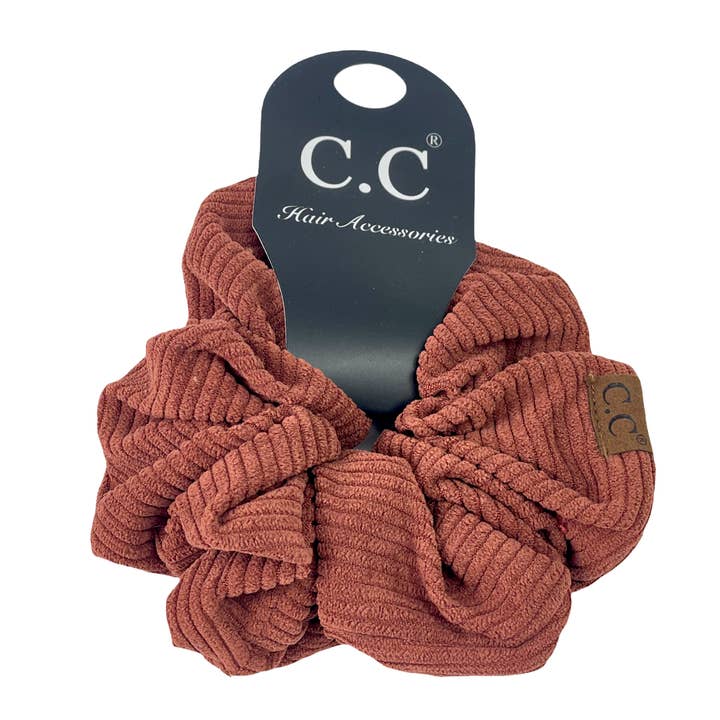 SCR-03 C.C CORDUROY SCRUNCHIE CLAY for wholesale by Girlie Girl Originals