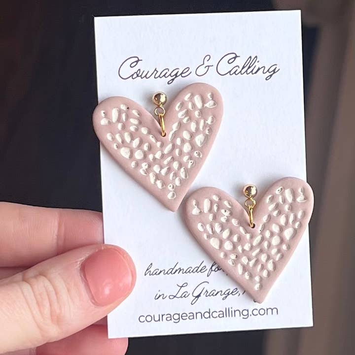 Courage & Calling - Wholesale Dangle Earrings - Mercy Heart Dangles0