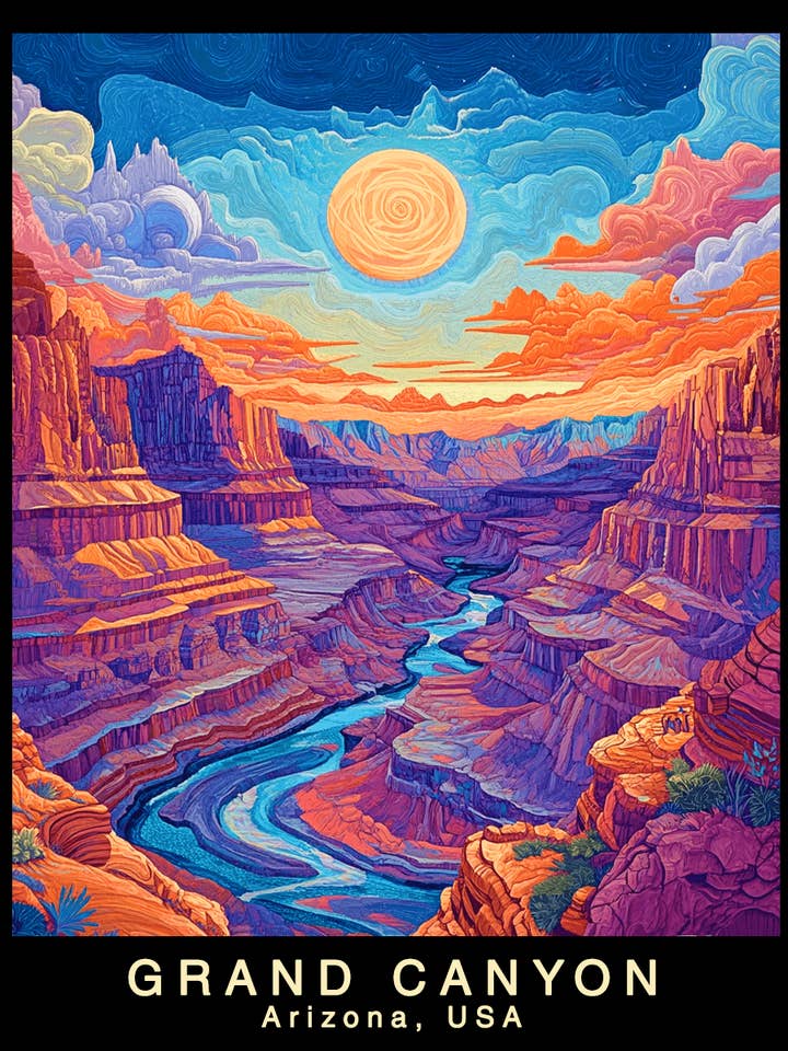 Mystisk - Grand Canyon souvenirvægkunsttryk til boligindretning - 8 ″ x10 ″ kunstværk - 11 ″ x14 ″ mat for engroshandel hos Mowbi