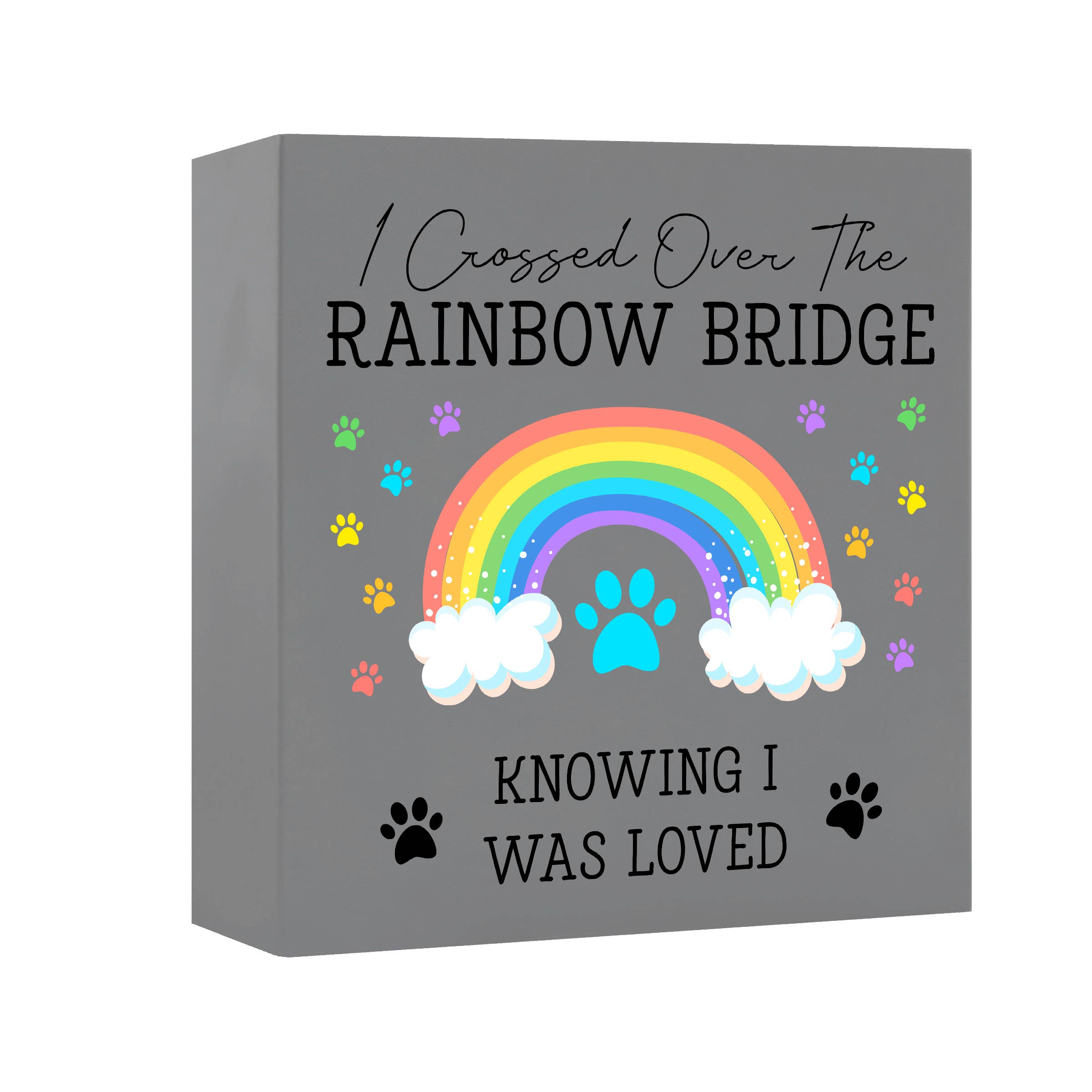 LifeSong Milestones - Wholesale Urn - Rainbow Bridge Shadow Box Urn Pet Memorial1